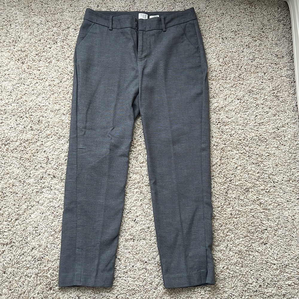 Chevron Black, Gray, and White Capri Dress Pants